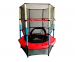 Батут с защитной сетью диаметром 55 дюймов (140 сантиметров) DFC Jump Kids 55