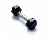 Гантель гексагональная обрезиненная ORIGINAL FIT.TOOLS FT-HEX-02 весом 2 кг