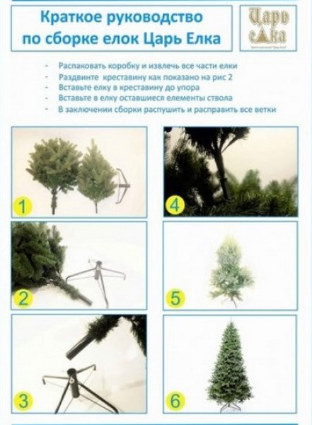 Инструкция по сборки ели искусственной Царь елка Сапфир 185 см Инструкция по сборки ели искусственной Царь елка Сапфир 185 см