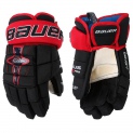 Перчатки хоккейные BAUER Nexus 1N Pro SR чёрно-красного цвета