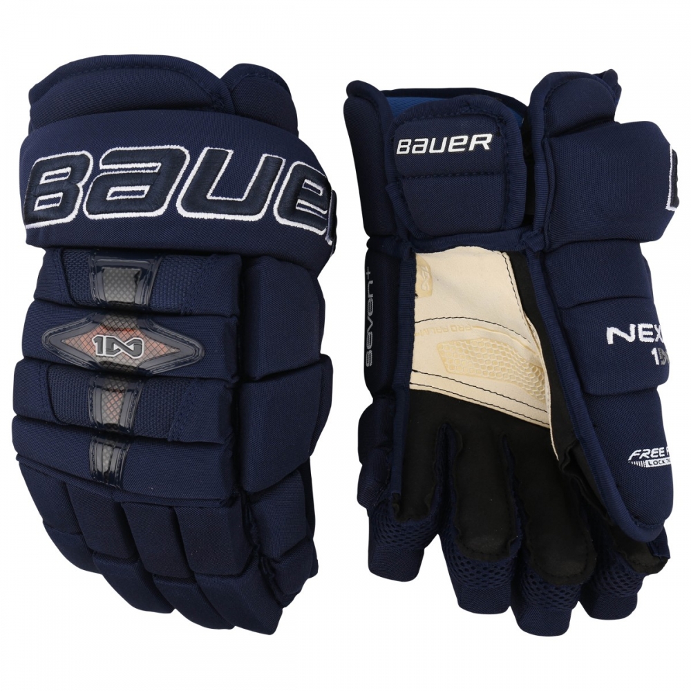 Перчатки хоккейные BAUER Nexus 1N Pro SR чтёмно-синего цвета Перчатки хоккейные BAUER Nexus 1N Pro SR чтёмно-синего цвета