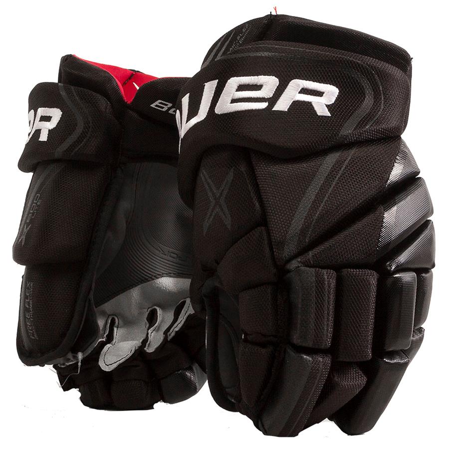 Перчатки хоккейные BAUER Vapor X800 Lite S18 SR чёрного цвета Перчатки хоккейные BAUER Vapor X800 Lite S18 SR чёрного цвета