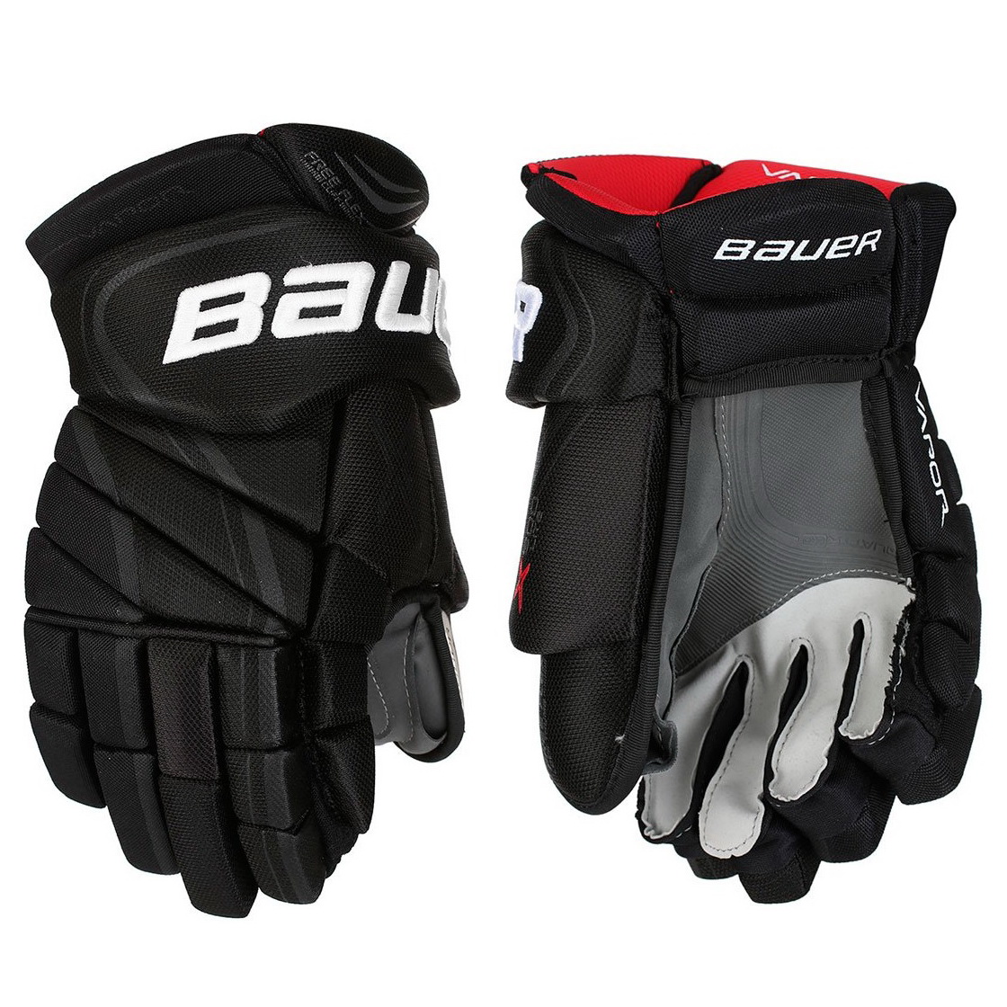 Перчатки хоккейные BAUER Vapor X900 Lite S18 SR чёрного цвета Перчатки хоккейные BAUER Vapor X900 Lite S18 SR чёрного цвета