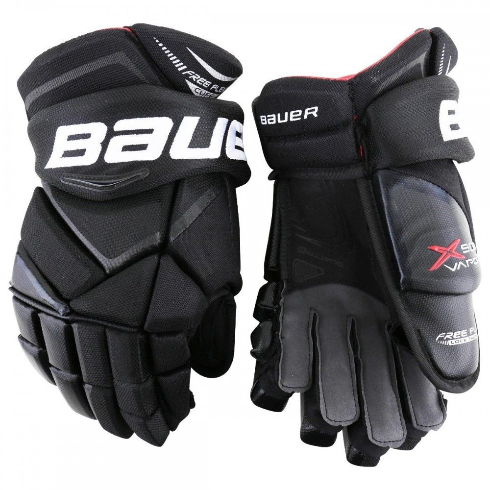 Перчатки хоккейные BAUER Vapor X900 SR чёрного цвета Перчатки хоккейные BAUER Vapor X900 SR чёрного цвета