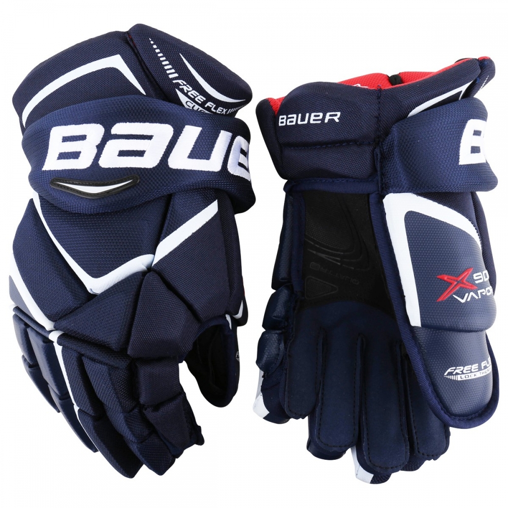 Перчатки хоккейные BAUER Vapor X900 SR тёмно-синего цвета Перчатки хоккейные BAUER Vapor X900 SR тёмно-синего цвета