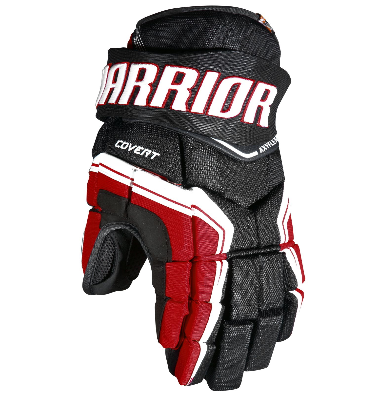 Перчатки хоккейные WARRIOR Covert QRE SR цвет чёрный/красный/белый Перчатки хоккейные WARRIOR Covert QRE SR цвет чёрный/красный/белый