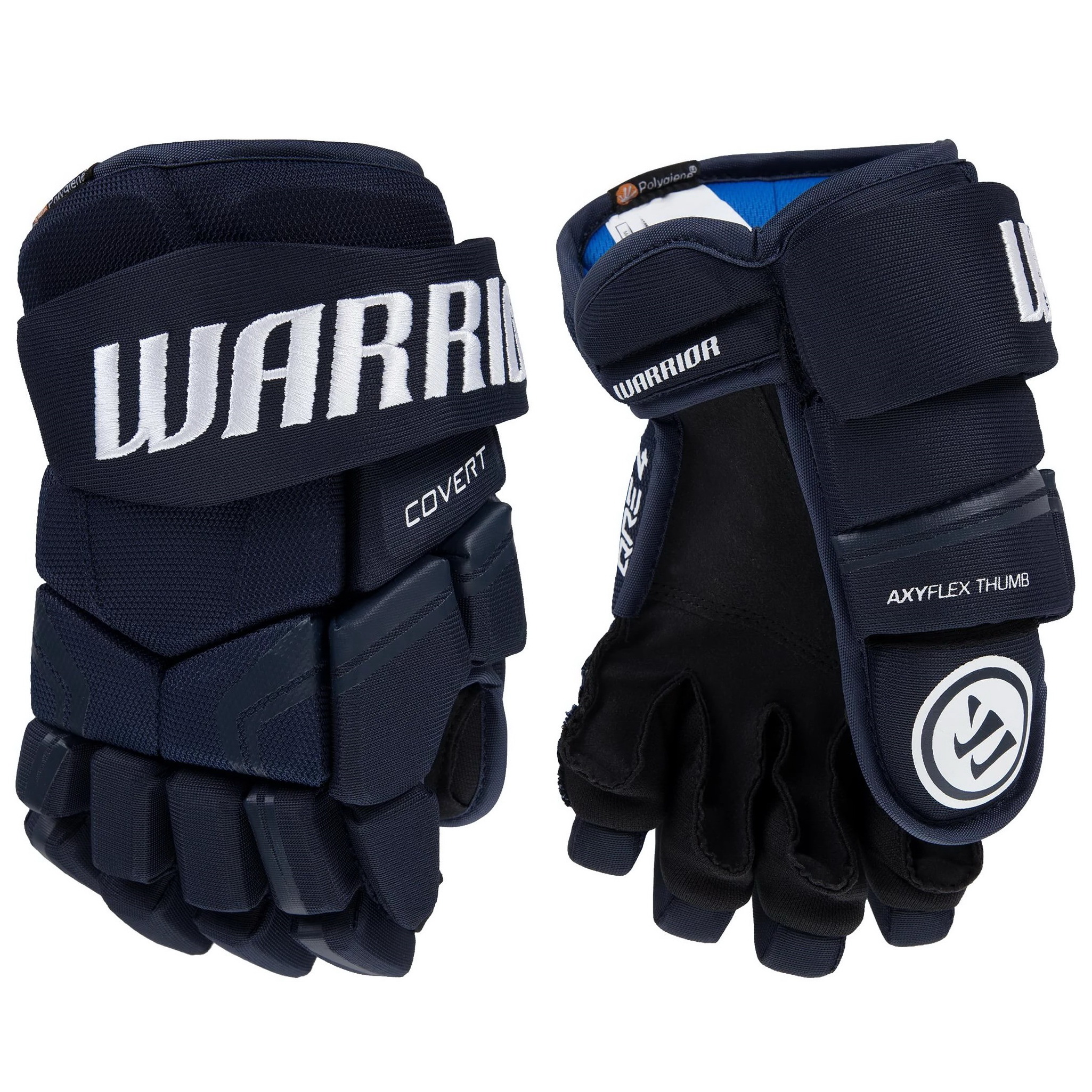 Перчатки хоккейные WARRIOR Covert QRE4 SR тёмно-синего цвета Перчатки хоккейные WARRIOR Covert QRE4 SR тёмно-синего цвета
