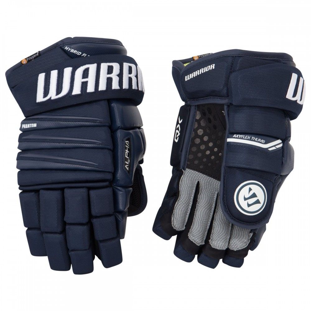 Перчатки хоккейные WARRIOR Alpha QX SR тёмно-синего цвета Перчатки хоккейные WARRIOR Alpha QX SR тёмно-синего цвета