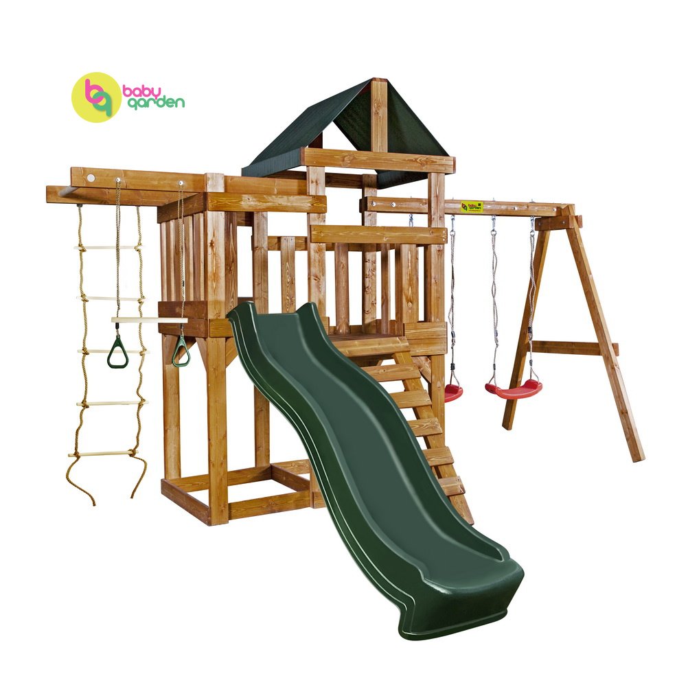Детская игровая площадка Babygarden Play 6 зеленого цвета Детская игровая площадка Babygarden Play 6 зеленого цвета