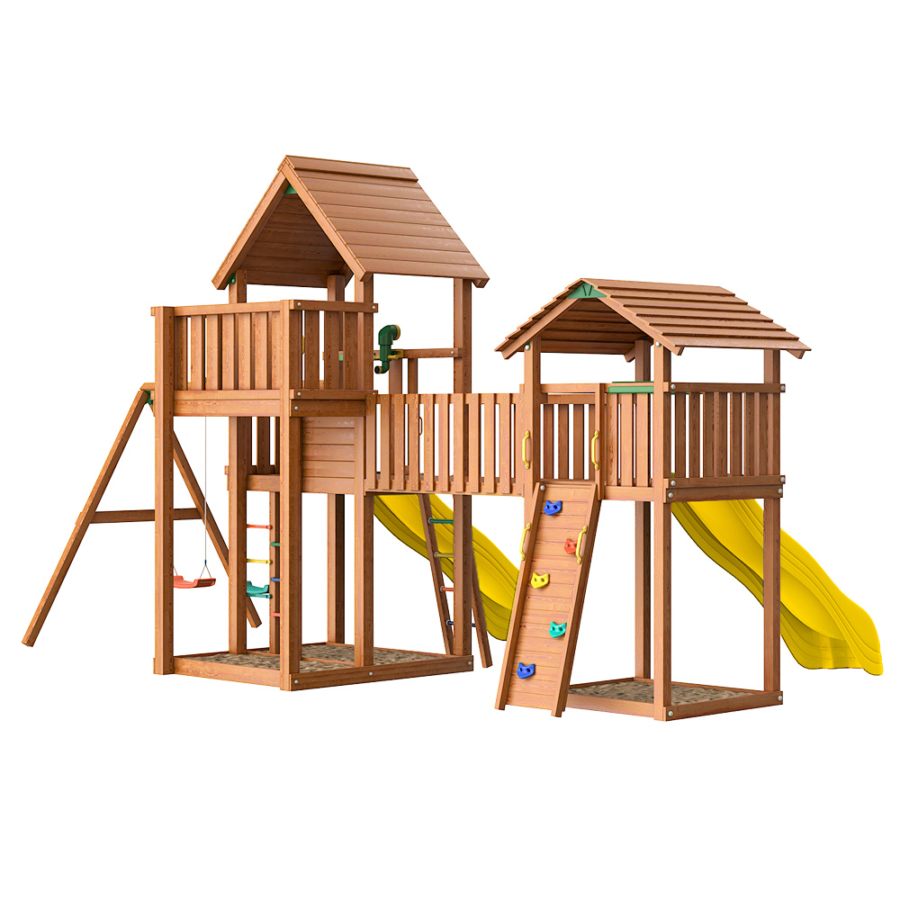 Детский городок Jungle Gym Palaсe + Jungle Cottage + жесткий мост + Swing + Rock Детский городок Jungle Gym Palaсe + Jungle Cottage + жесткий мост + Swing + Rock