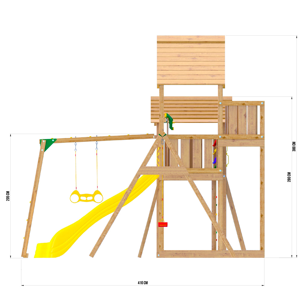 ������� �������� ������� Jungle Gym Pala�e + Jungle Cottage (��� �����) + ������� ���� + Rock + ������� + �������������� ������ + Swing