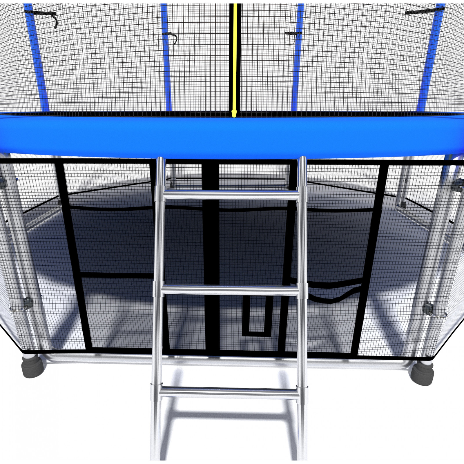 Батут i-JUMP Classic 8ft blue 2,44 метра с защитной сетью и лестницей Батут i-JUMP Classic 8ft blue 2,44 метра с защитной сетью и лестницей