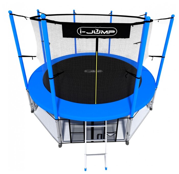 Батут i-JUMP Classic 12ft 3,66 метра с нижней сетью и лестницей (blue) Батут i-JUMP Classic 12ft 3,66 метра с нижней сетью и лестницей (blue)