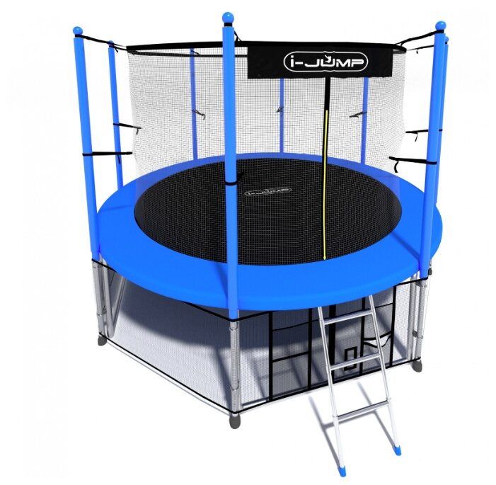 Батут i-JUMP Classic 12ft 3,66 метра с нижней сетью и лестницей (blue) Батут i-JUMP Classic 12ft 3,66 метра с нижней сетью и лестницей (blue)