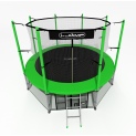 Батут i-JUMP Classic 14ft 4,27 метра с нижней сетью и лестницей (green)