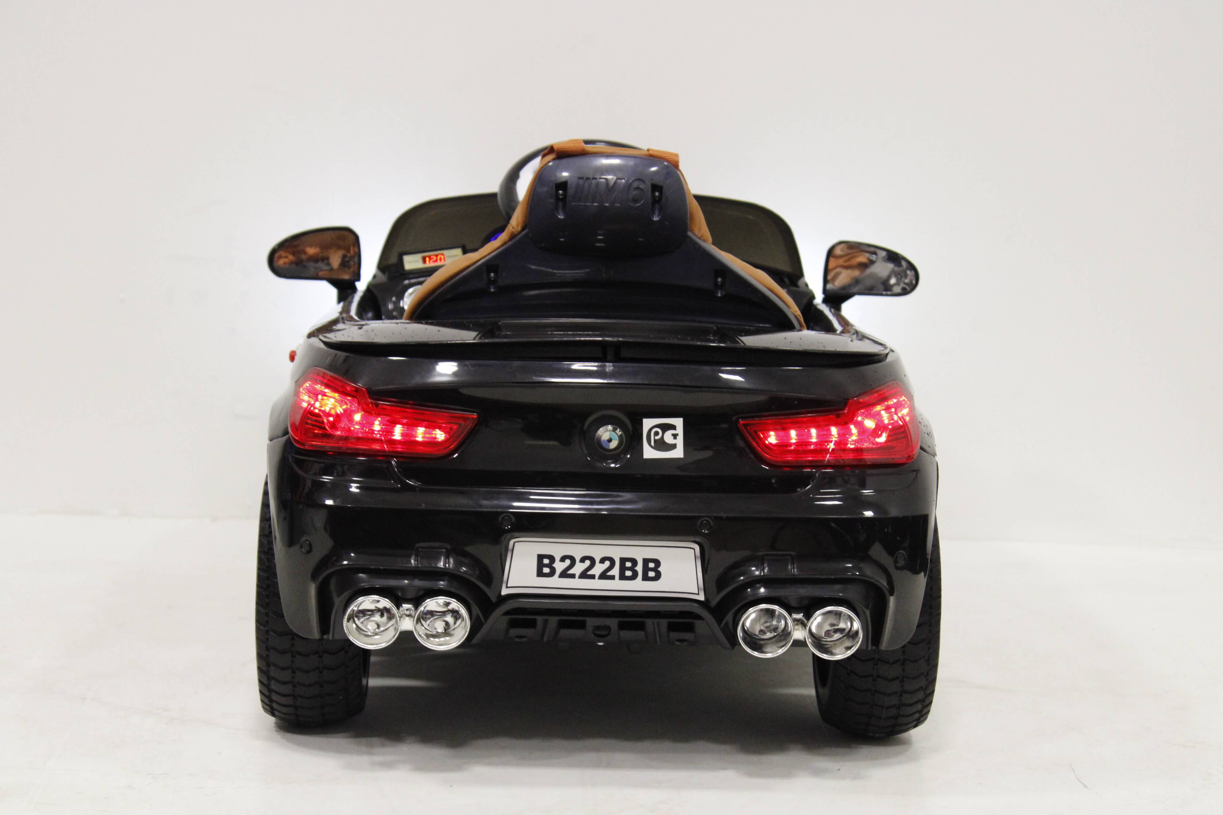 Электромобиль детский RiverToys BMW B222BB черного цвета Электромобиль детский RiverToys BMW B222BB черного цвета
