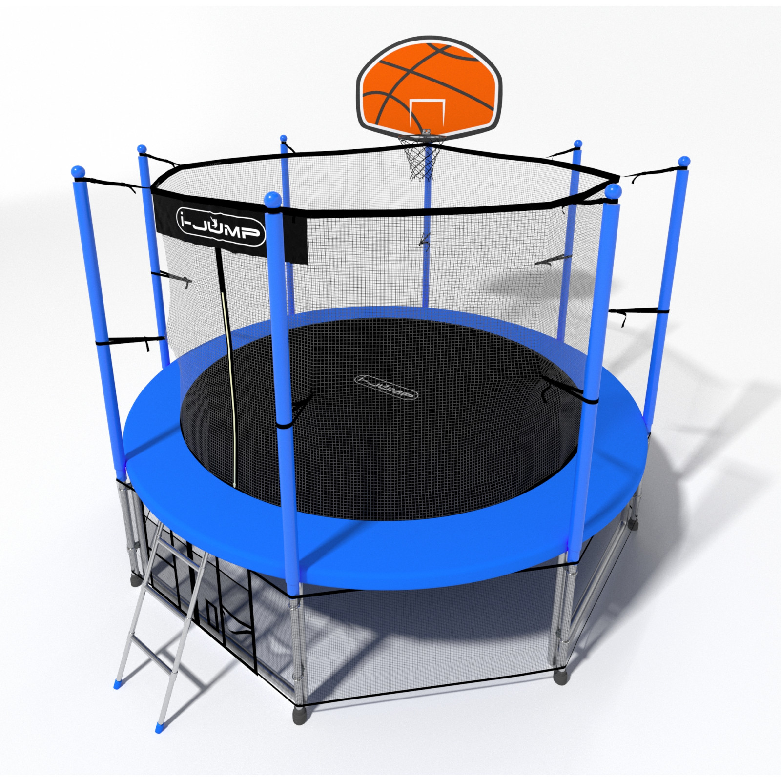 Батут i-JUMP Classic Basket 10ft 3,05 метра с нижней сетью и лестницей Батут i-JUMP Classic Basket 10ft 3,05 метра с нижней сетью и лестницей