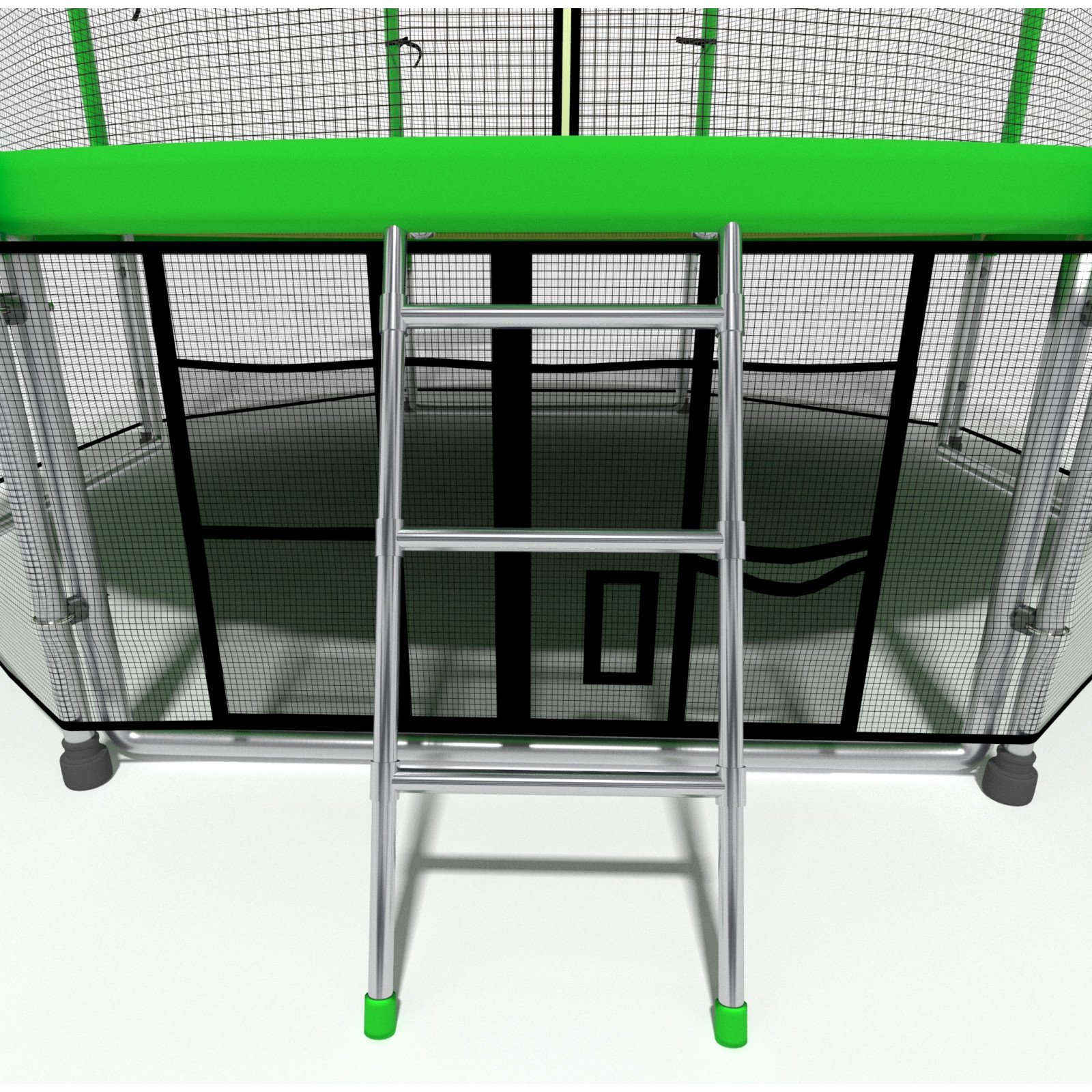 Батут i-JUMP Classic Basket 12ft 3,66 метра с нижней сетью и лестницей Батут i-JUMP Classic Basket 12ft 3,66 метра с нижней сетью и лестницей