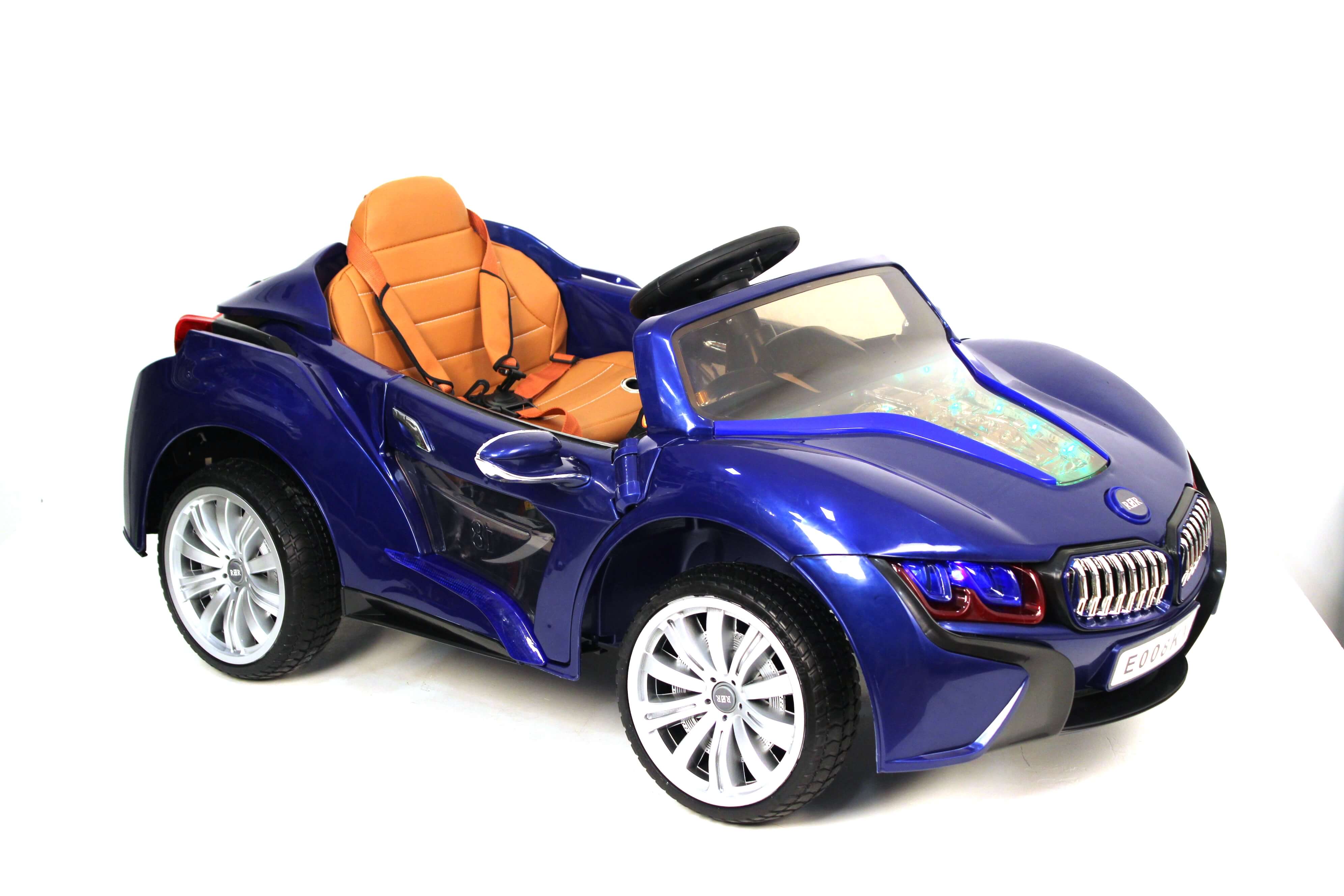 Электромобиль детский RiverToys BMW I8 E008KX синего цвета Электромобиль детский RiverToys BMW I8 E008KX синего цвета