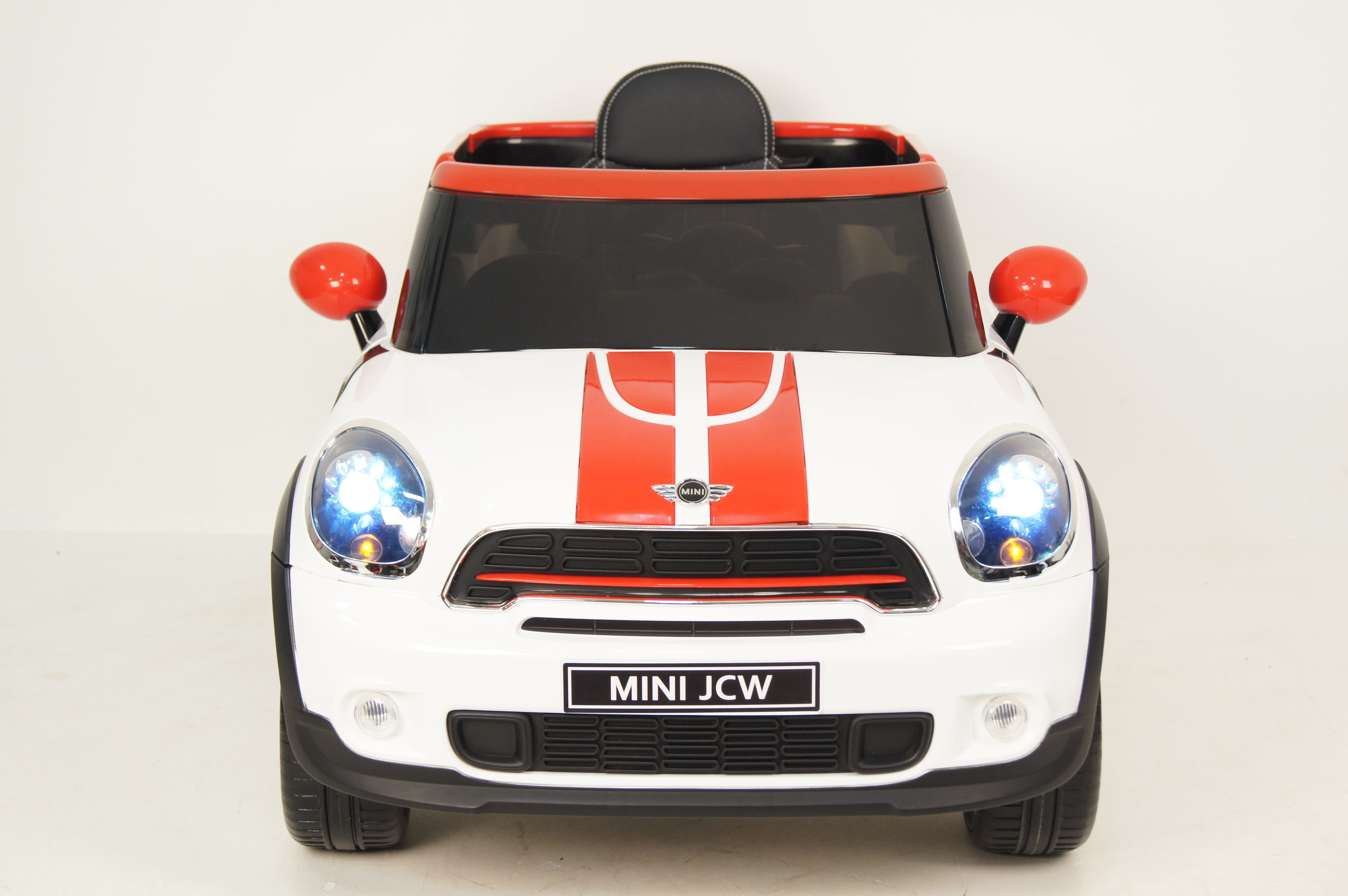 Электромобиль детский RiverToys Mini Cooper JJ2258 (лицензия) белого цвета Электромобиль детский RiverToys Mini Cooper JJ2258 (лицензия) белого цвета