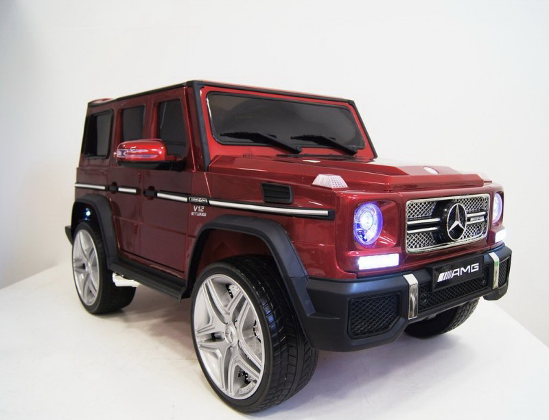 Электромобиль детский RiverToys Mercedes Benz G65 AMG 4WD вишневый глянец Электромобиль детский RiverToys Mercedes Benz G65 AMG 4WD вишневый глянец