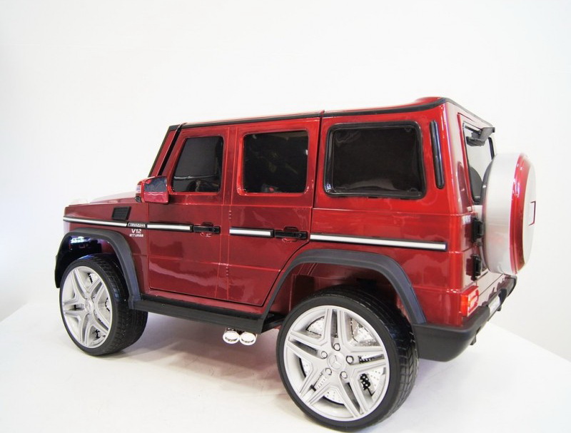 Электромобиль детский RiverToys Mercedes Benz G65 AMG 4WD вишневый глянец Электромобиль детский RiverToys Mercedes Benz G65 AMG 4WD вишневый глянец
