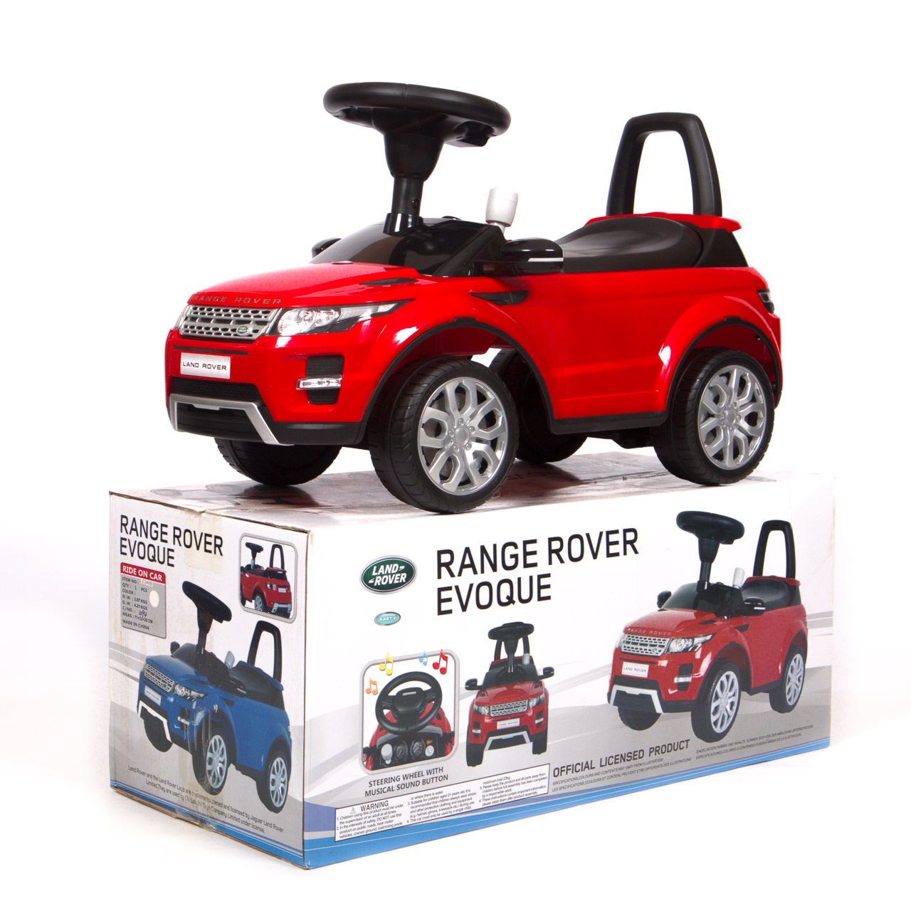 Каталка детская BARTY Range Rover Evoque Z348B (лицензия) красного цвета Каталка детская BARTY Range Rover Evoque Z348B (лицензия) красного цвета