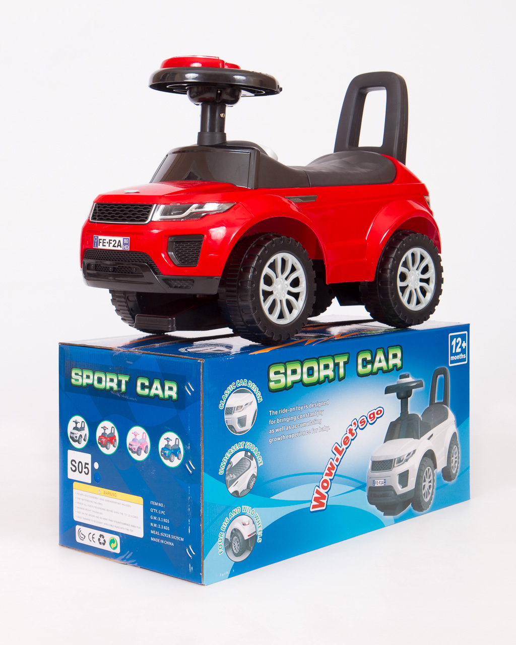 Коробка каталки детского BARTY S05 красного цвета Коробка каталки детского BARTY S05 красного цвета