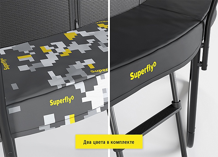 Батут Hasttings Superfly X 10ft (3,05 м) с защитной сетью и лестницей Батут Hasttings Superfly X 10ft (3,05 м) с защитной сетью и лестницей