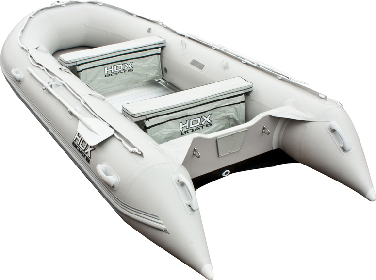Лодка надувная HDX Oxygen 430 AL серого цвета