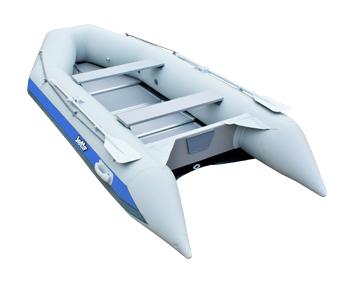Лодка надувная Jet! Syndey 430 PL серого-синего цвета