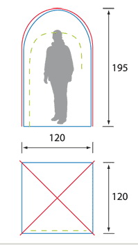 Размеры палатки KSL Sanitary Zone
